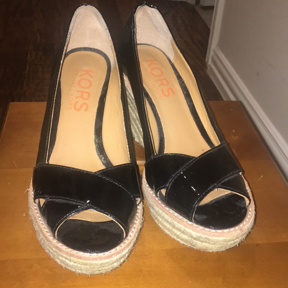 Kors by Michael Kors patent lthr platform sandals